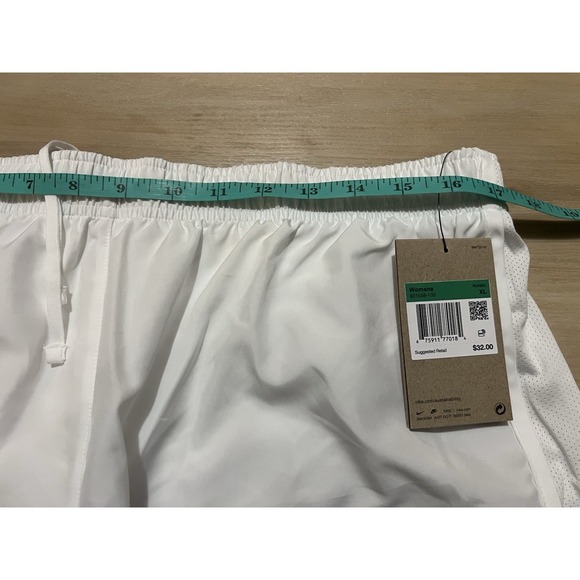 Nike Dri-FIT Tempo Running Shorts Womens XL White Lined Mesh Gym 831558-100 Dust - Picture 5 of 9